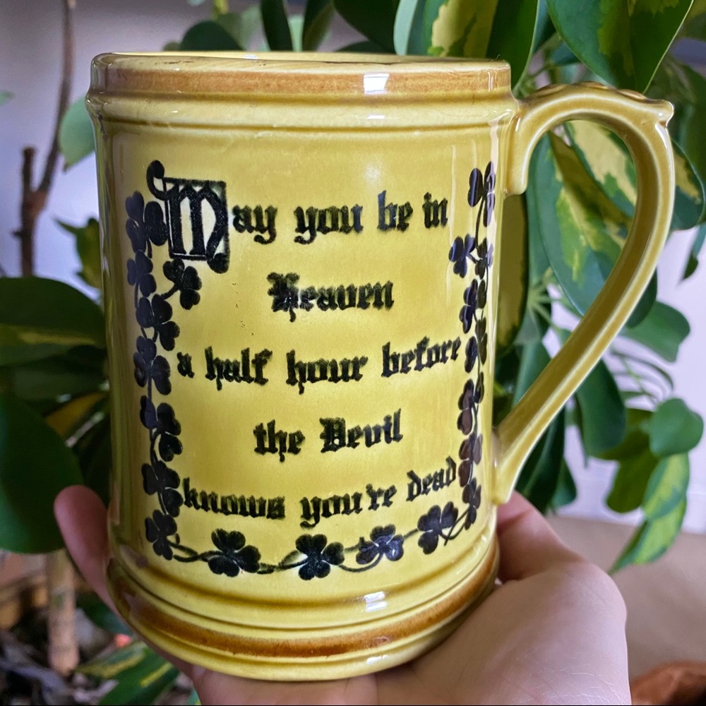 Green Vintage Irish Blessing Mug